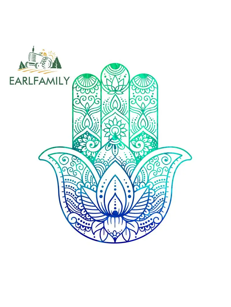 EARLFAMILY 13cm x 11cm dla Hamsa ręcznie samochodów naklejki kreatywny okluzja Scratch naklejki proste deskorolka Laptop wystrój samochodu etykiety — zdjęcie 2