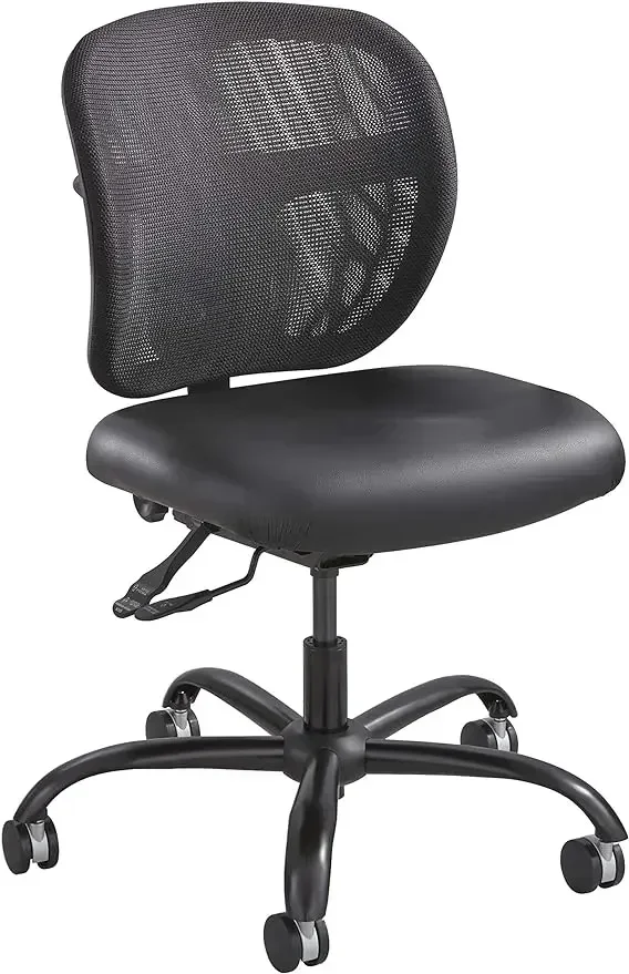 Productos de seguridad Silla de trabajo de uso intensivo Vue, forma ergonómica, malla transpirable, asiento giratorio ajustable en altura para respaldo, hasta 500 l