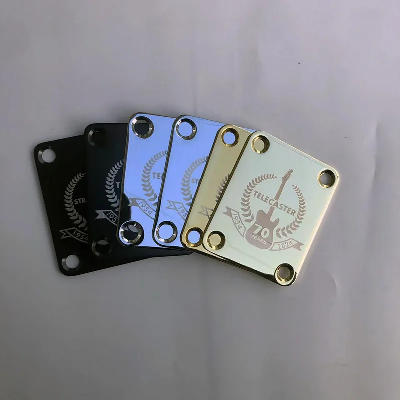 

Custom Shop Neck Plate For Strato/Tele Electric Guitar 70th Anniversary Commemoration Gold/Chrome/Black