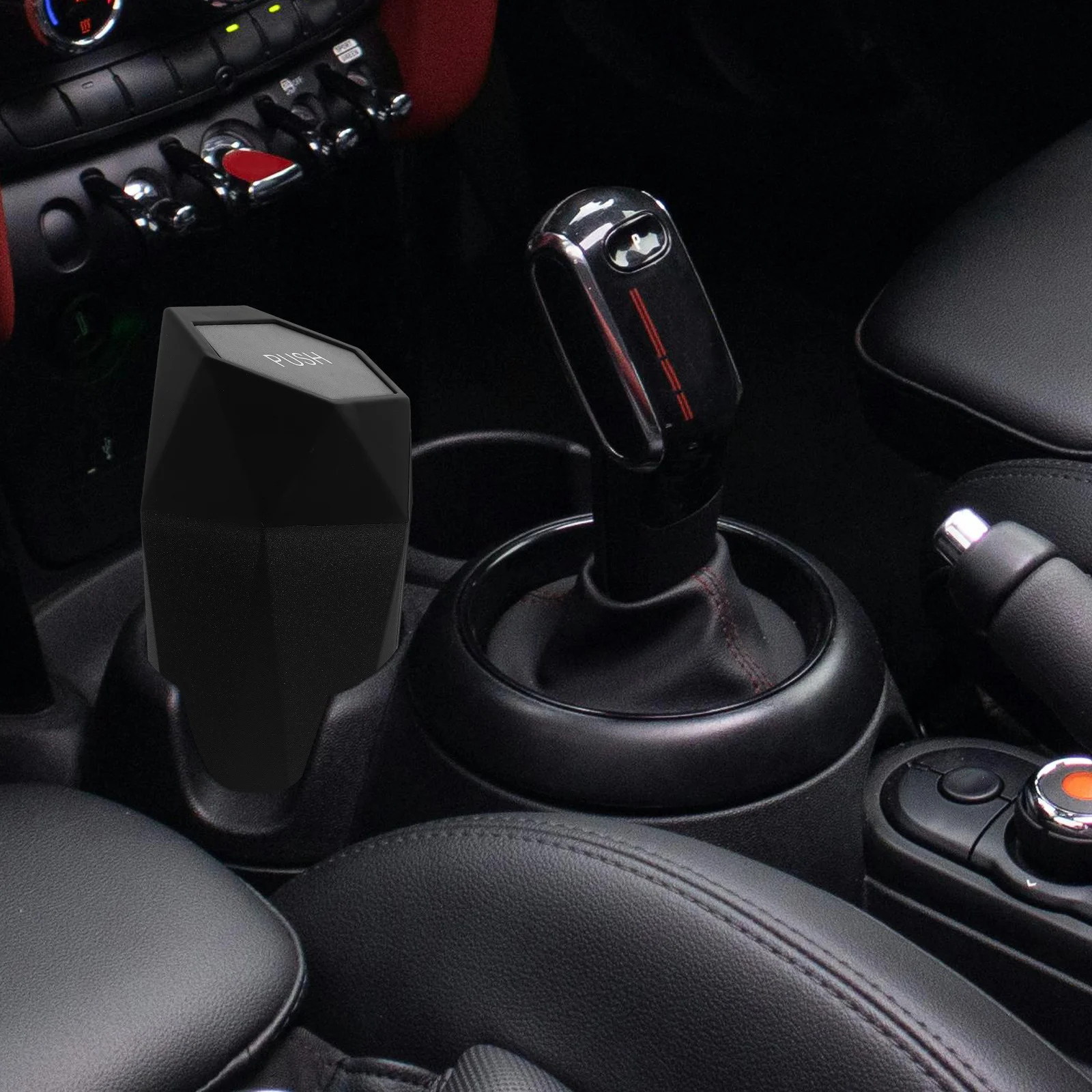 

Car Trash Can Small Vehicle Waste Holder Multifunctional Storage Box Durable Plastic Material Easy Install Car Trash Can