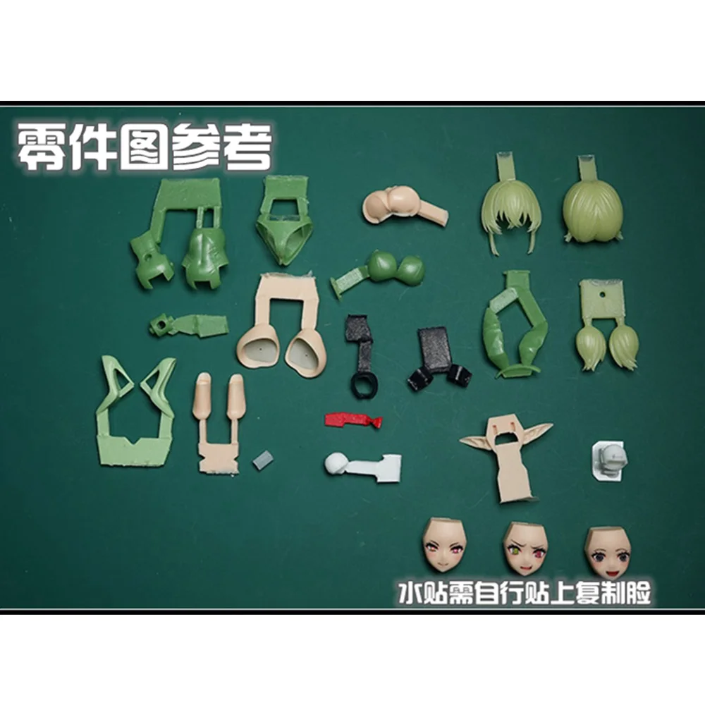 SH MU065 Machine Girl Goddess Device Fairy Green Rabbit Ears Set Resin GK Modified Parts Model