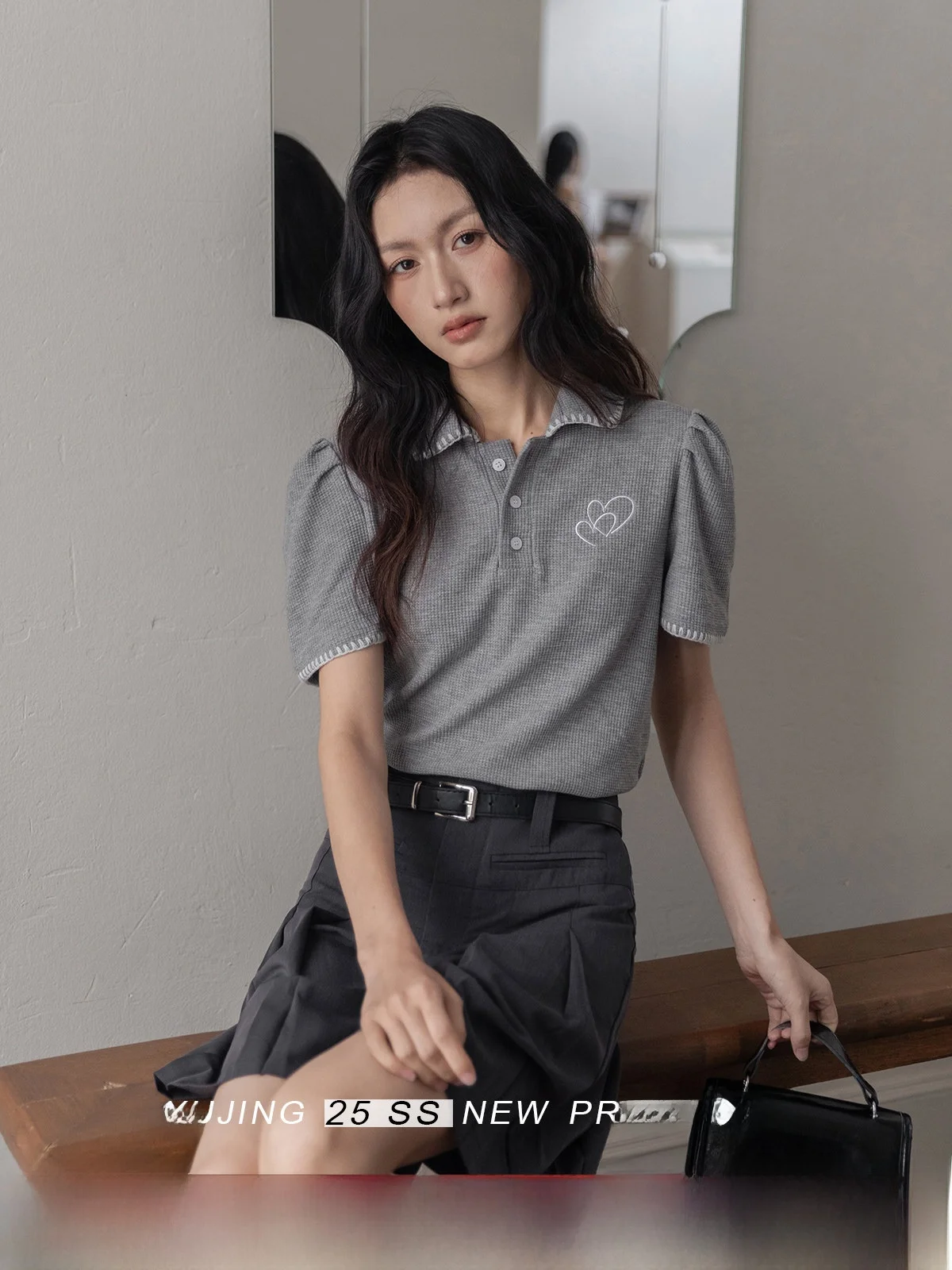 

ay Collar Embroidered Knitted T-irt Women's ort Sve Regular Fit Summer Casual Sle Chinese Brand ort oulder