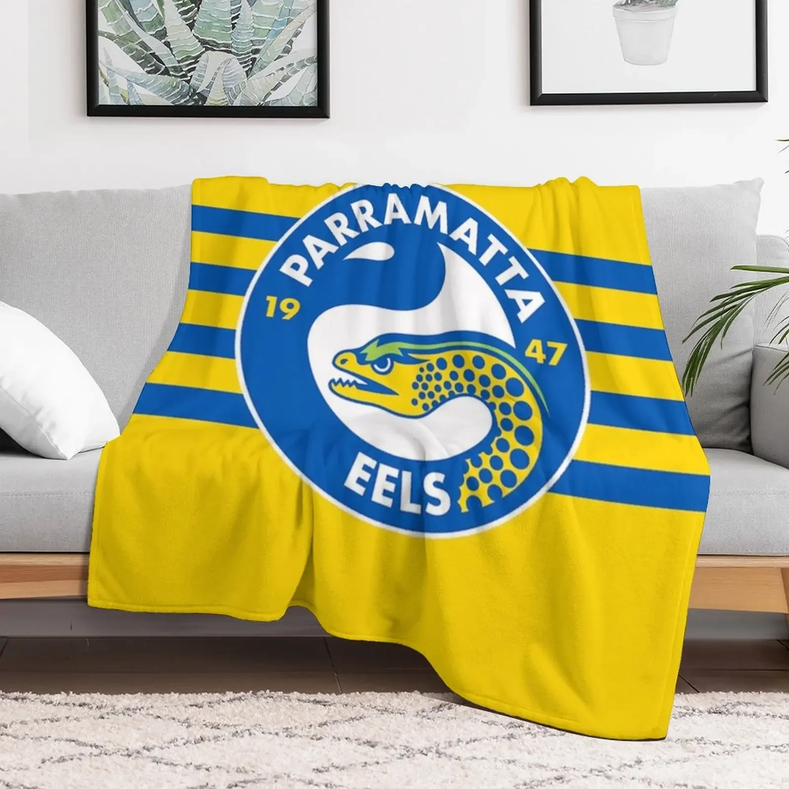 Parramatta Eels Throw Blanket Warm Winter beds halloween Blankets