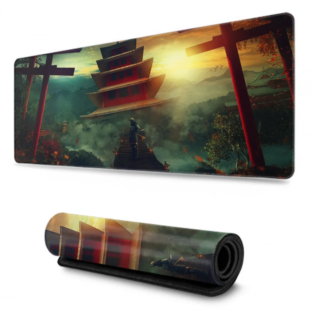 Gaming Mouse Pad Large Mouse Pad Gamer Computer Mousepad 900x400 Samurai Fantasy Warrior XXL Mause Pad Laptop Keyboard Desk Mat