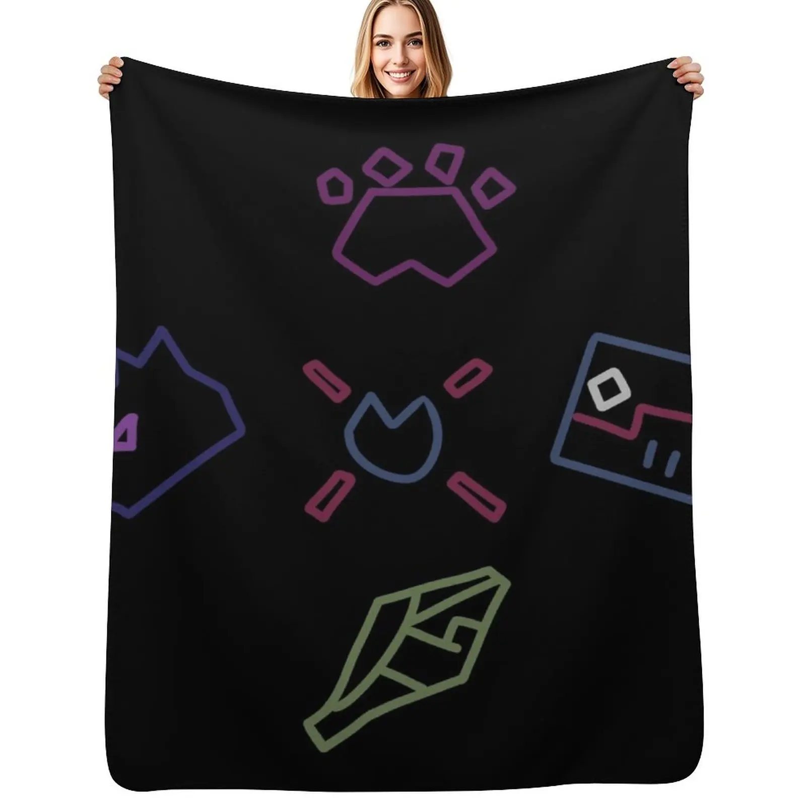 Kipo jacket patches Throw Blanket Plush halloween Loose Designers Picnic sofa bed Blankets