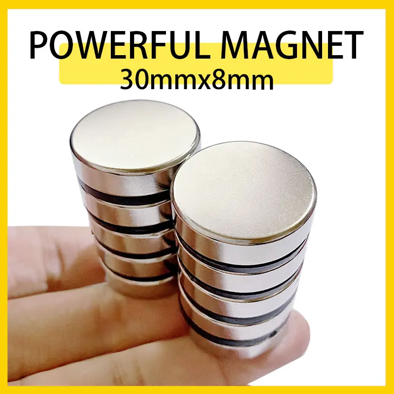 1/2/10/15PCS 30x8mm Neodymium Magnet 30mm x 8mm N35 NdFeB Round Super Powerful Strong Permanent Magnets Disc