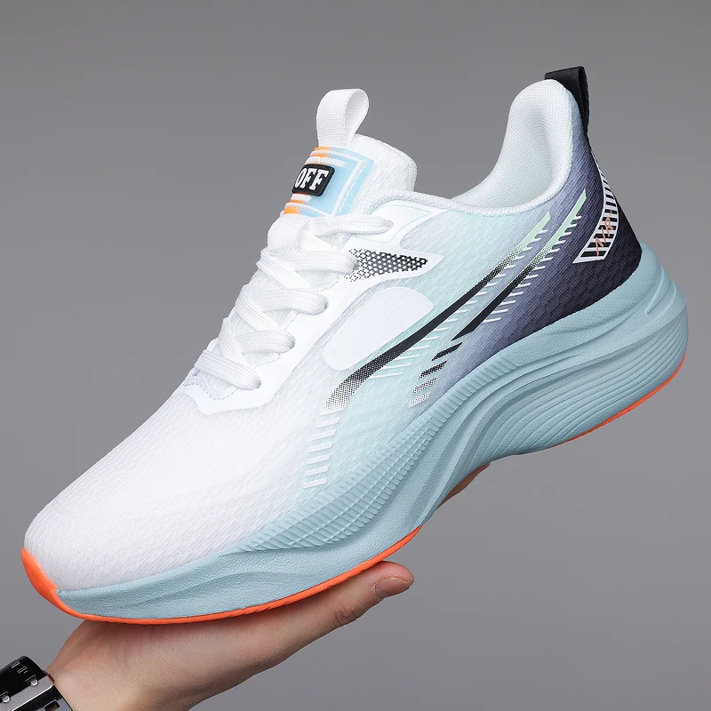 

2026 Summer New Couple Running Shoe Fashion Anti Slip Mesh Breathability Lady Men Athletic Shoe Fitness Rebound Buffer Sneakers