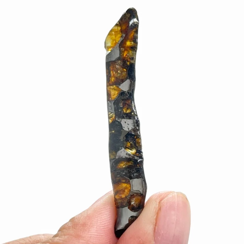 Natural Sericho  Pallasite Meteorite Slice Hand Polished Irregular Meteorite Mineral Specimen For Collection TA820