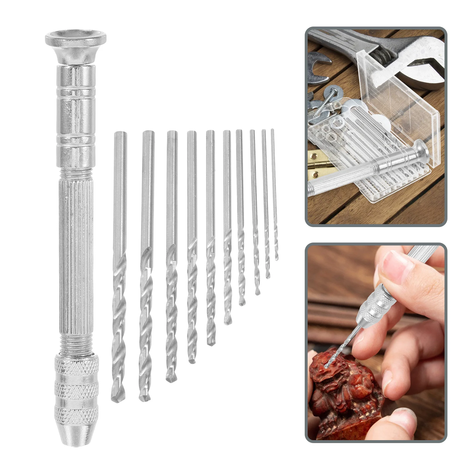 

Hand Bits Set 0.8-3.0Mm Precision Pin Vise Tool For Wood Resin Jewelry Beads Plastic Crafts Hobby Modeling Adjustable
