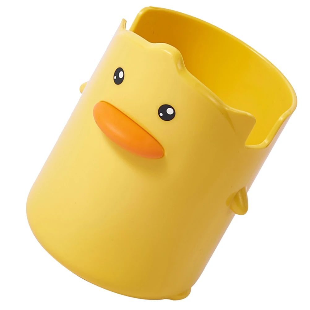 

Little Yellow Duck Pen Holder Desk Organizer Cute Cartoon Stationery Container Pencil Cup Storage Large Capacity Non Slip Easy