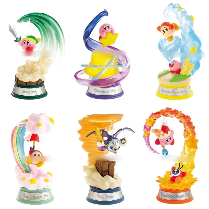 

Оригинальные игрушки Re-Ment, 6 шт., Swing Kirby, подарок для детей, коллекционные модели, украшения