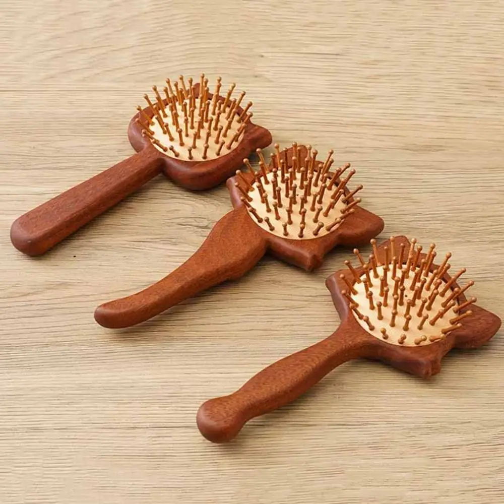 

Модная расческа-массажер в форме животного с воздушной подушкой, из сандалового дерева, антистатическая, портативная, для снятия напряжения с кожи головы, подарок