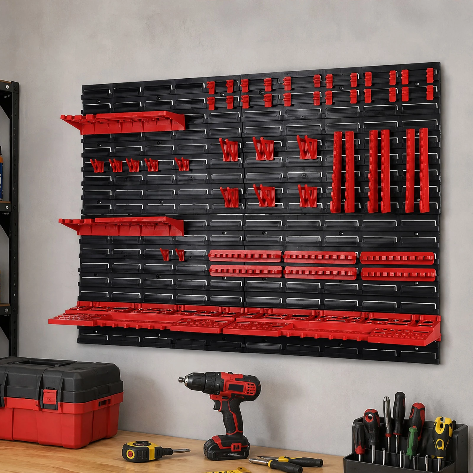منظم أدوات جداري من البلاستيك - مراجعة Workshop Tools Kit وسعره