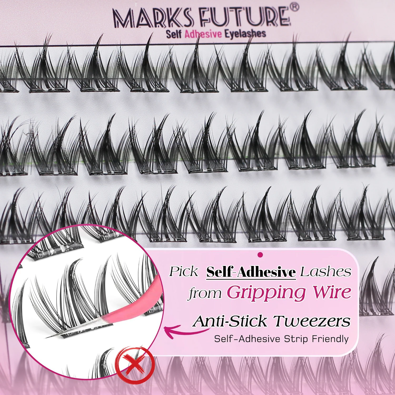 رموش صناعية ذاتية اللصق، مجموعات رموش، 60 قطعة، تجعيد C، رموش فردية، مجموعات رموش أنمي سميكة مع شريط رفيع، رموش تنكرية، للاستخدام المنزلي، مناسبة للمبتدئين