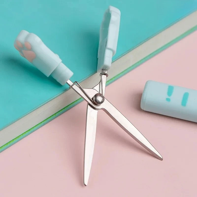 Kawaii القط مخلب مقص المحمولة لطيف مقص صغير مكتب الطالب مقص متعدد الوظائف مقص صغير القرطاسية
