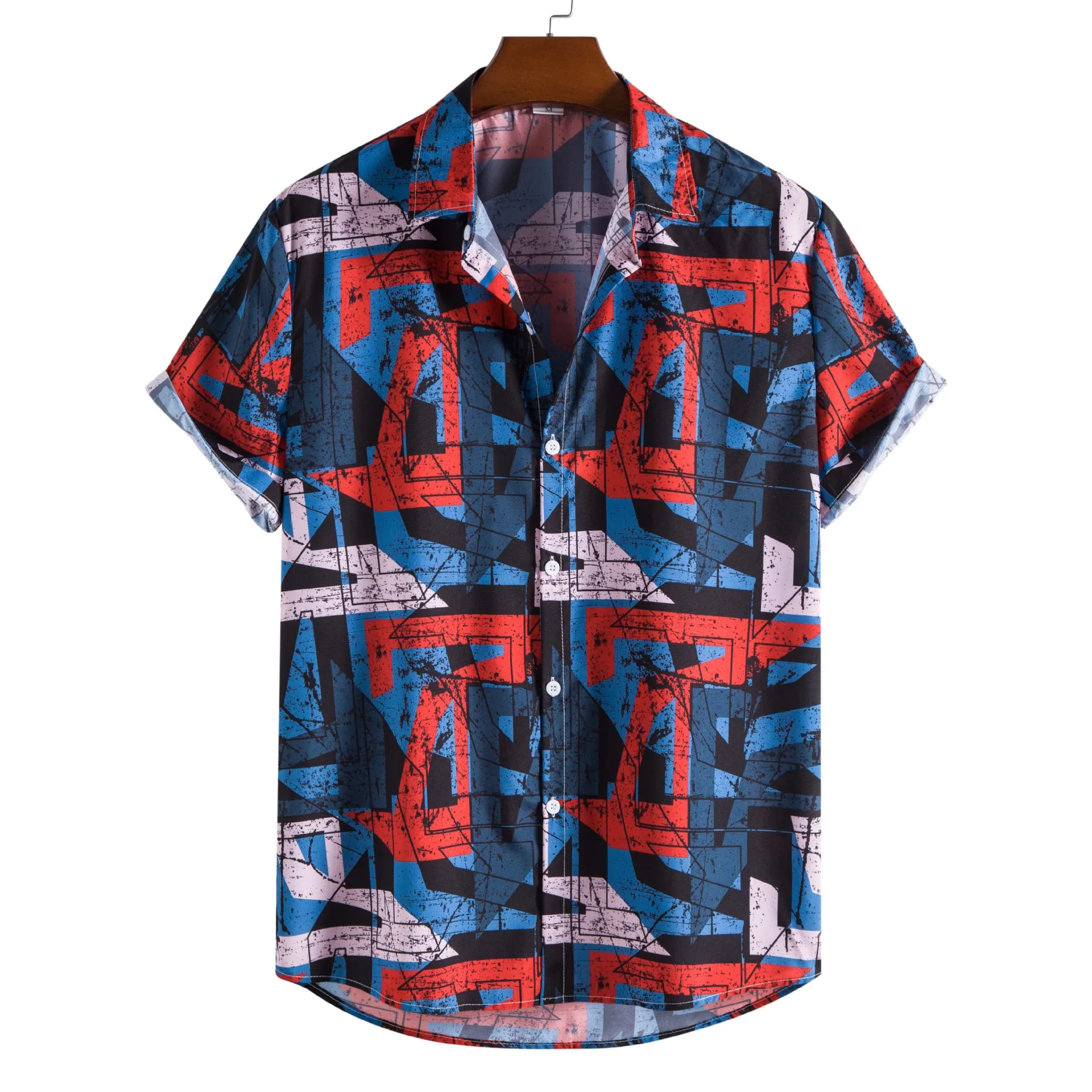 

Stylish Print Hawaiian Floral Shirt Men Chemise Homme 2024 Summer Short Sleeve Beach Aloha Shirts Men Party Vacation Clothing