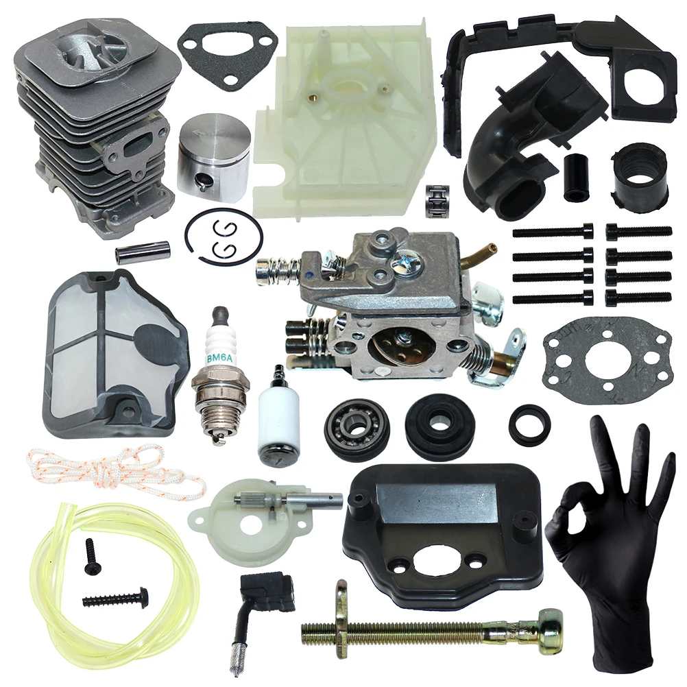 Engine Block Cylinder Piston Kit For Husqvarna 141,141LE,142,142E,Jonsered 2036,2040,CS2040.McCulloch M4620,Partner P365 P405