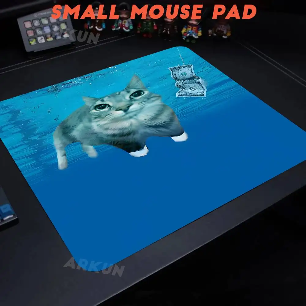 Funny Meme Cat Mouse Pad Cat Viral Internet Meme Desk Mat