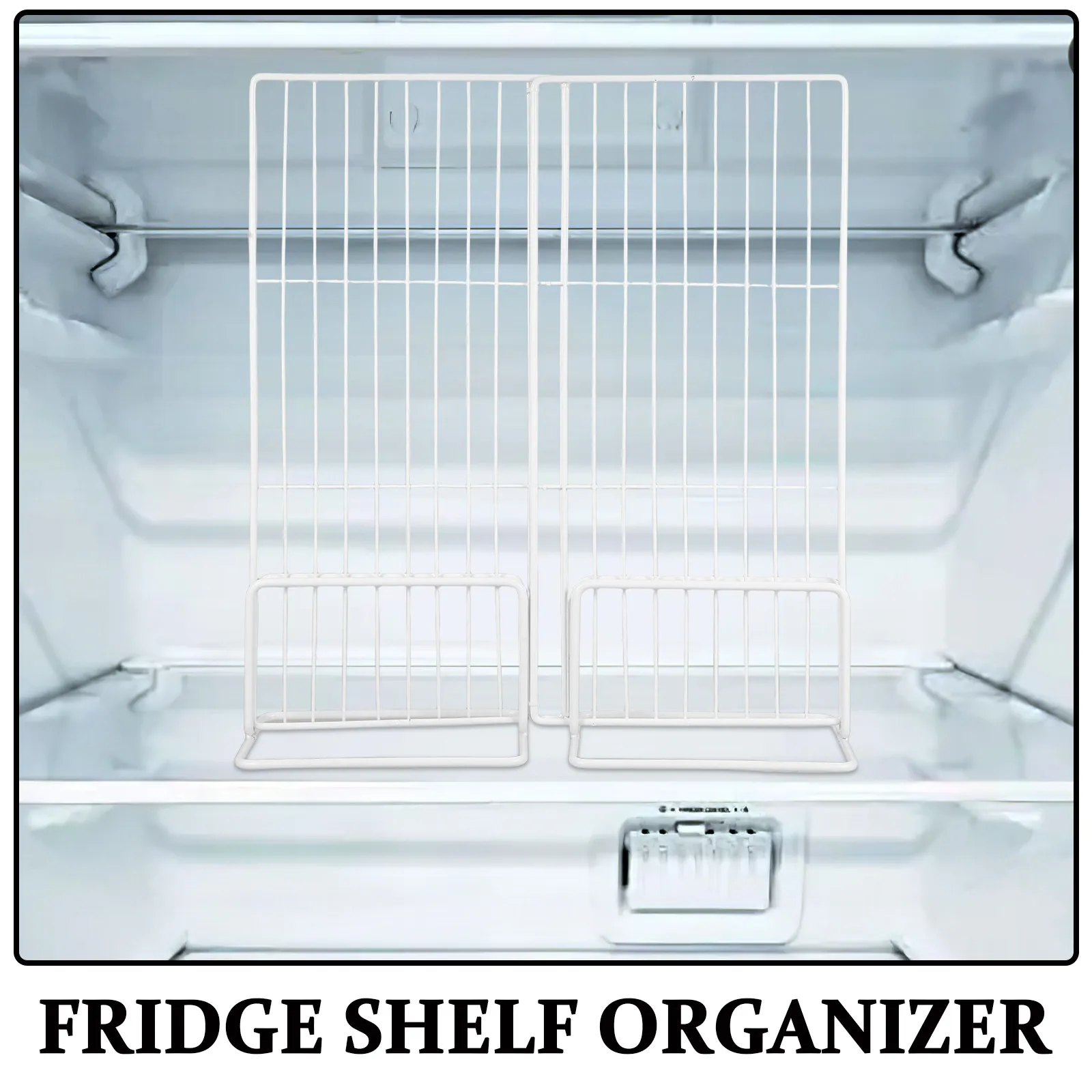 Plastic Fridge Shelf Organizer Stable Refrigerator Divider No Tool Installation for Neat Fridge and Freezer Storage Refrigerator