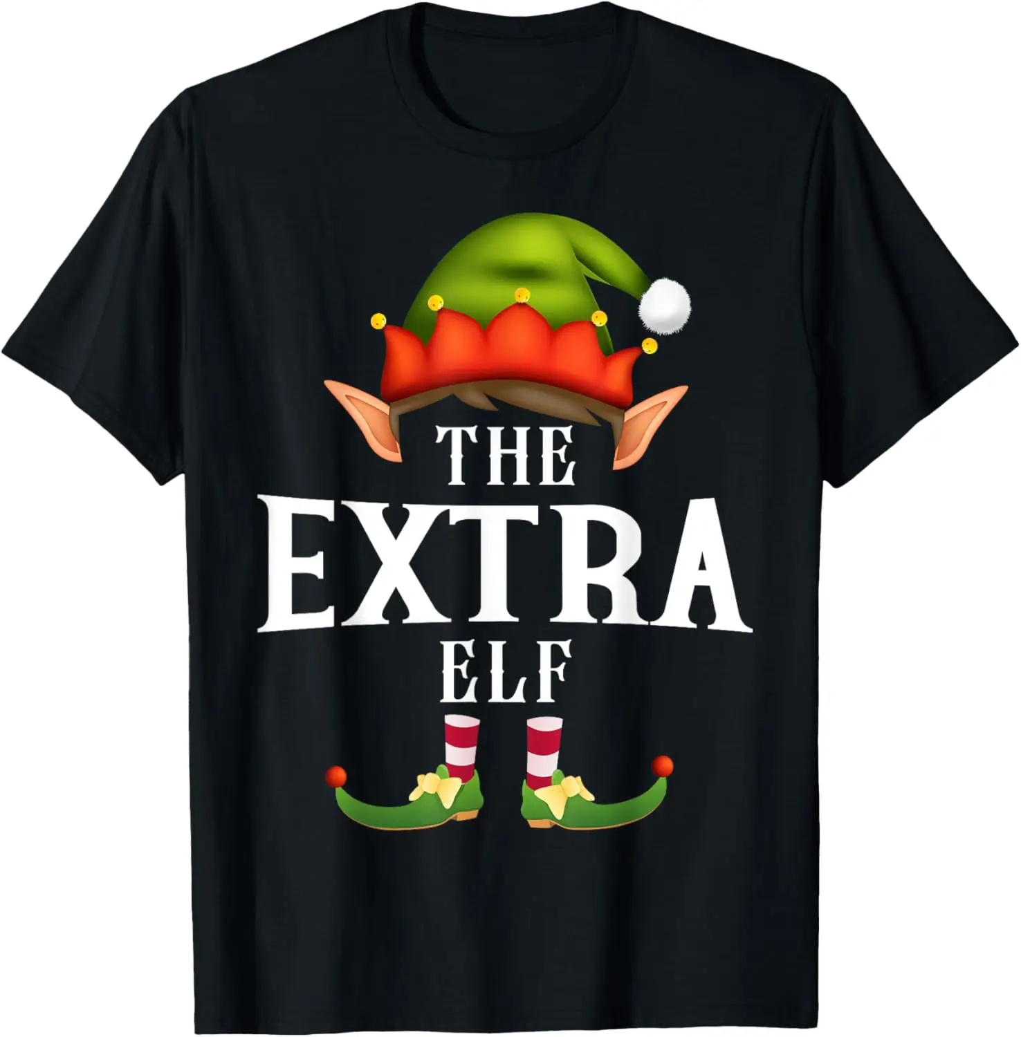 

Забавная рождественская пижамная футболка Extra Elf Group для вечеринки