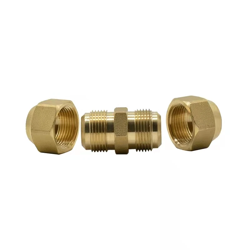 

Copper tube double-headed flared direct outer wire flared equal-diameter flared joint intubation fittings 16mm