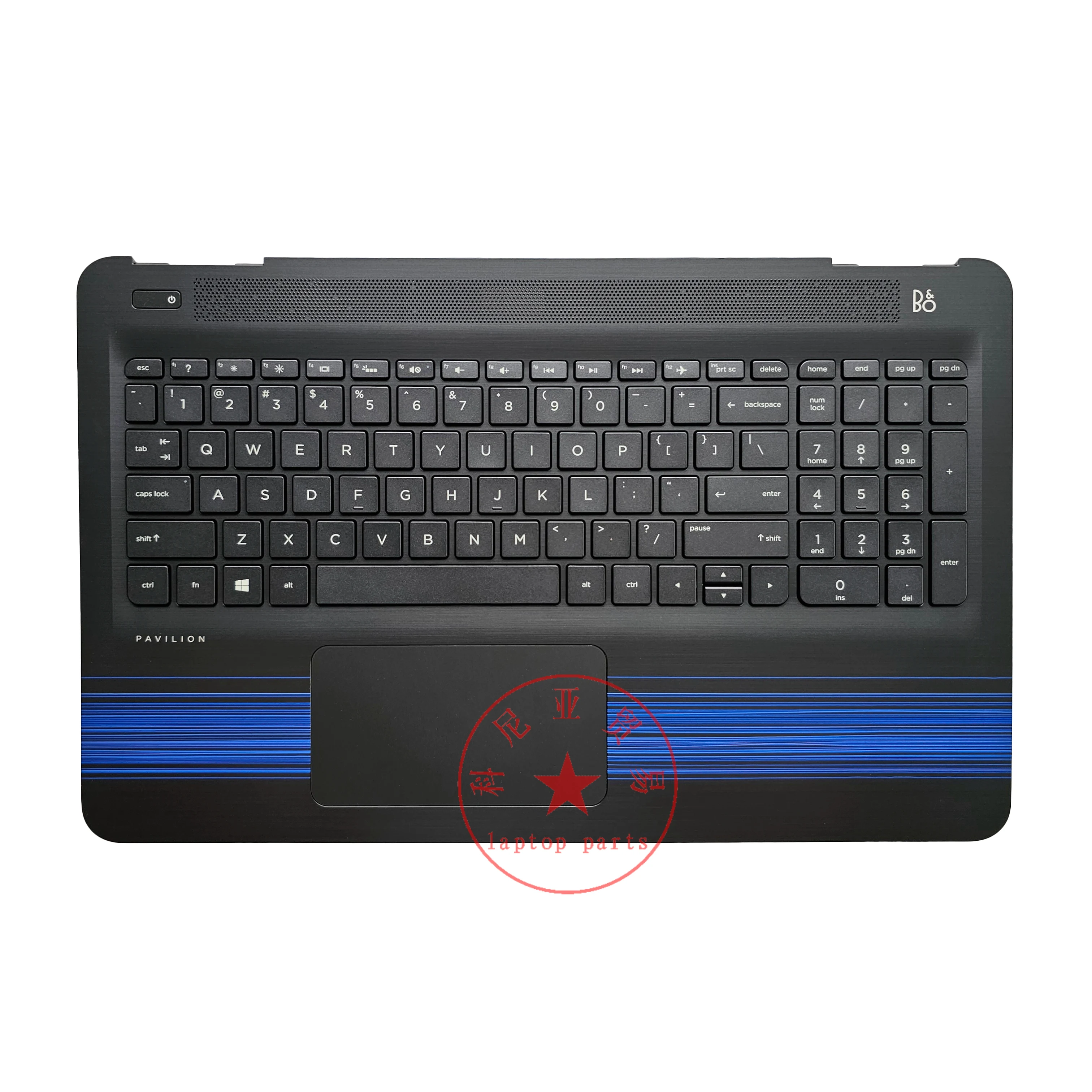 Imagem -05 - Original para hp Pavilion 15-au 15-aw Tpn-q172 Series Laptop Palmrest Capa Superior da Caixa com Teclado 856041001 903369-001 Novo