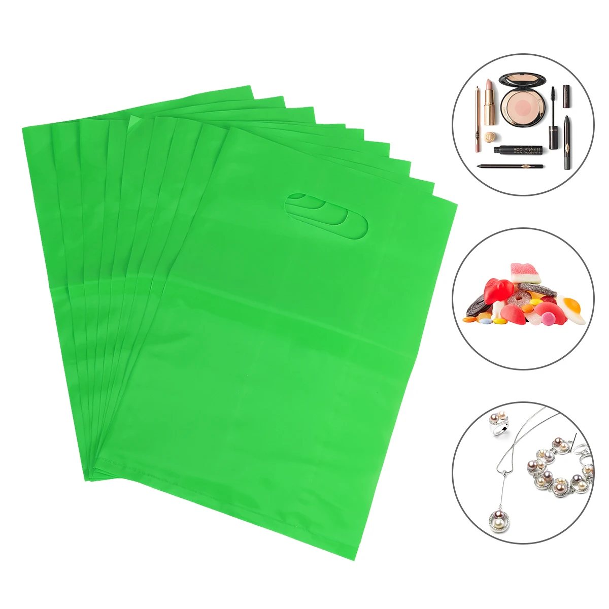 

100pcs Plastic Tote Bags Gift Storage Flat Birthday Party Pouches Durable Safe Candy Home Decor Portable Shopping