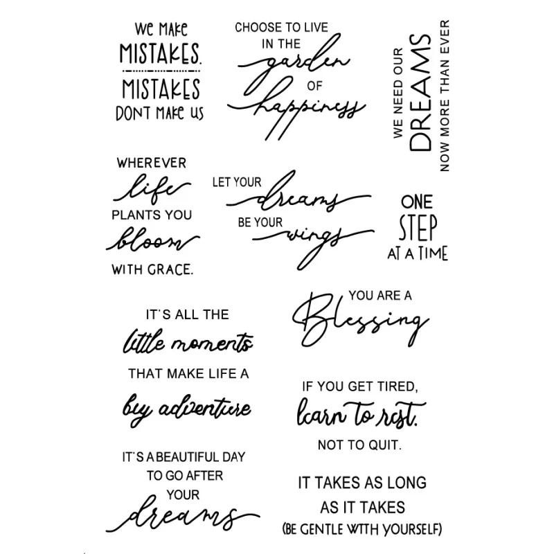 

2024New Sympathy Sentiments Clear Silicone Stamp for DIY Scrapbooking Photo Album Decorative