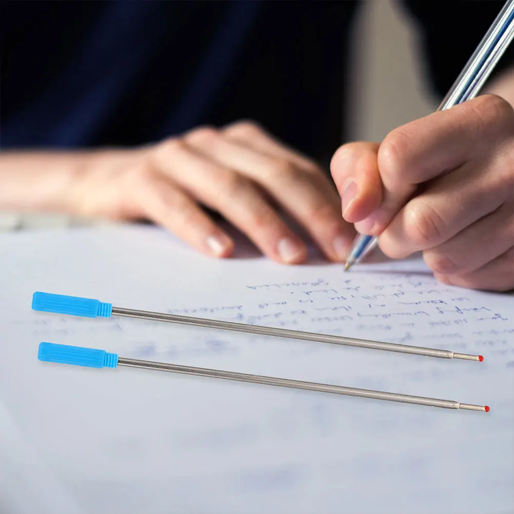 30 قطعة عبوات أقلام حبر جاف زرقاء للكتابة السلسة واللوازم المدرسية المكتبية للطلاب أدوات مكتبية عبوات أقلام إعادة تعبئة باللون الأزرق