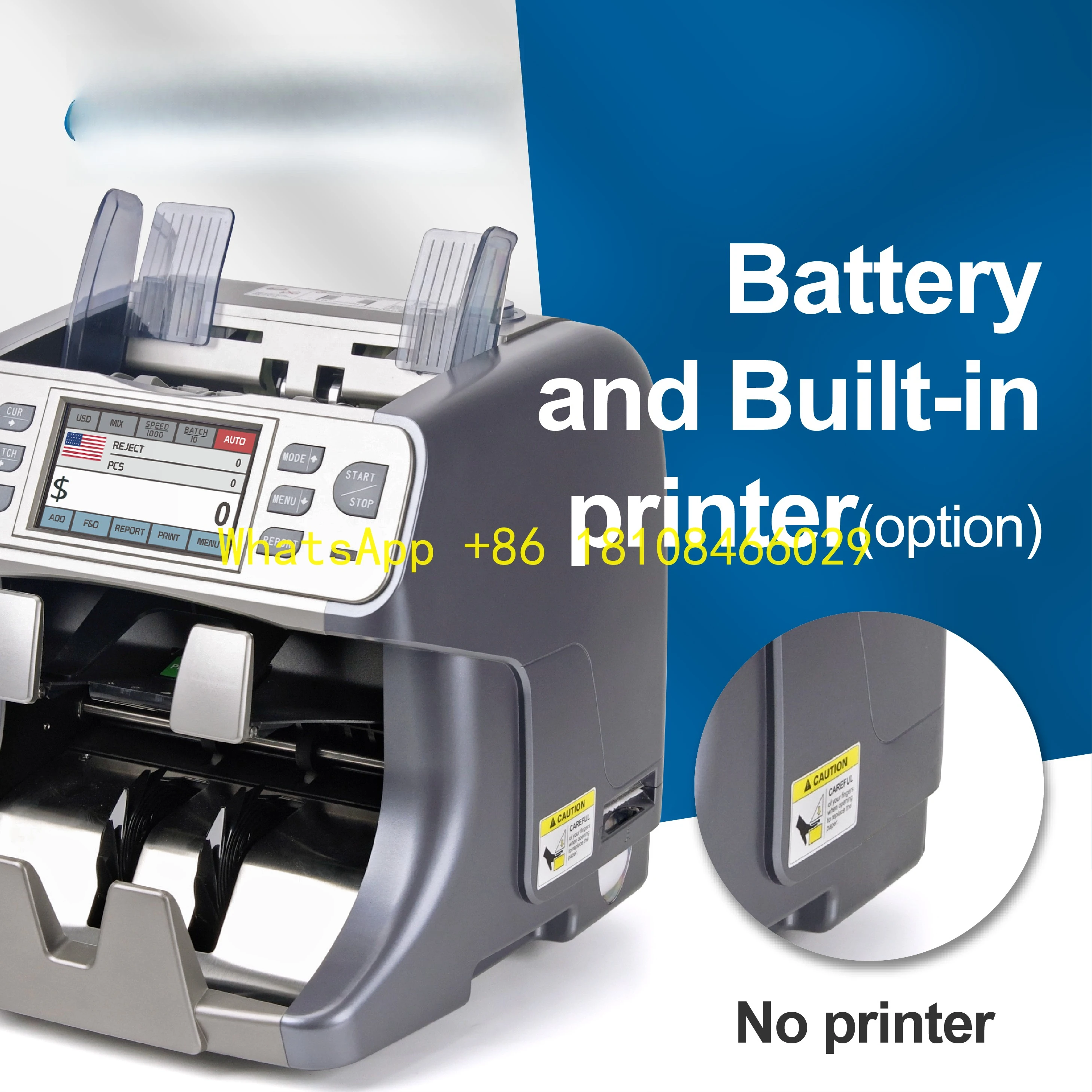 e máquina de detecção com detector de notas falsas para contagem de dinheiro de notas de moeda novo banco