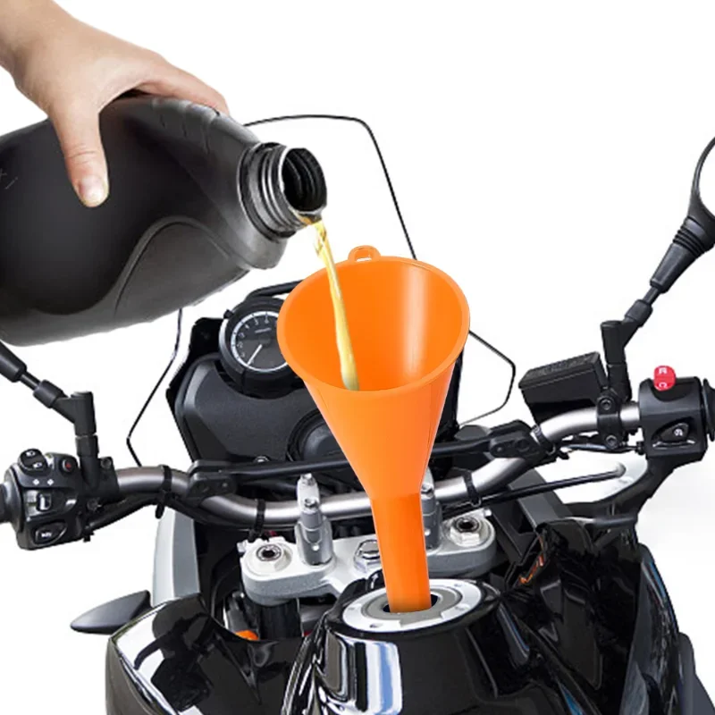 Anti-splash Car Long Mouth Oil Funnel Gasoline Oil Fuel Filling Tools Plastic Engine Funnel Motorcycle Refueling Car Accessories