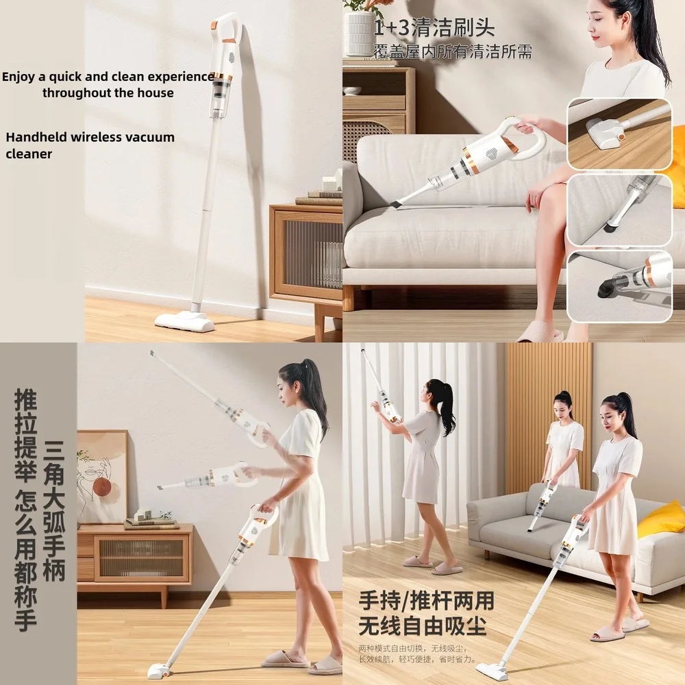 

2026-hot High-power Handheld Ultrasonic Cleaner Car and Home Vacuum Cleaner Wireless Vacuum and Mite Vacuum Cl