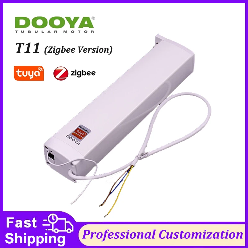 

Dooya T11 Электрический умный мотор для штор Tuya Zigbee Dry Contact/RF433 Поддержка двигателя Голосовое управление Alexa Google Assistant
