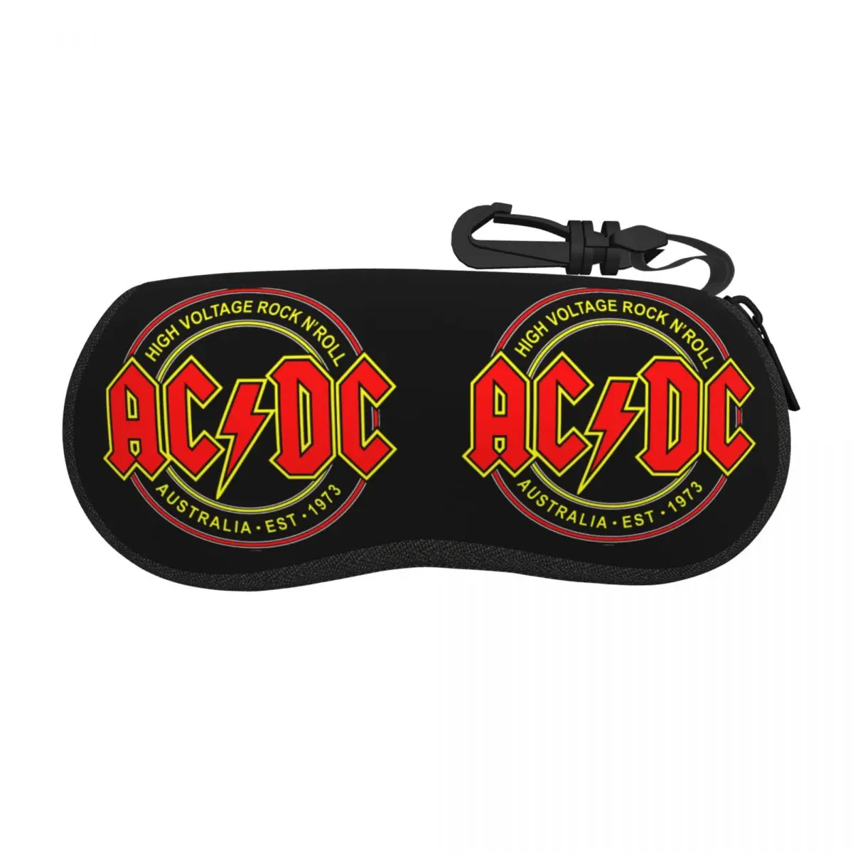 AC DC Rock Glasses Case Unisex Travel Heavy Metal Music Reading Box Protector Eyeglasses Box