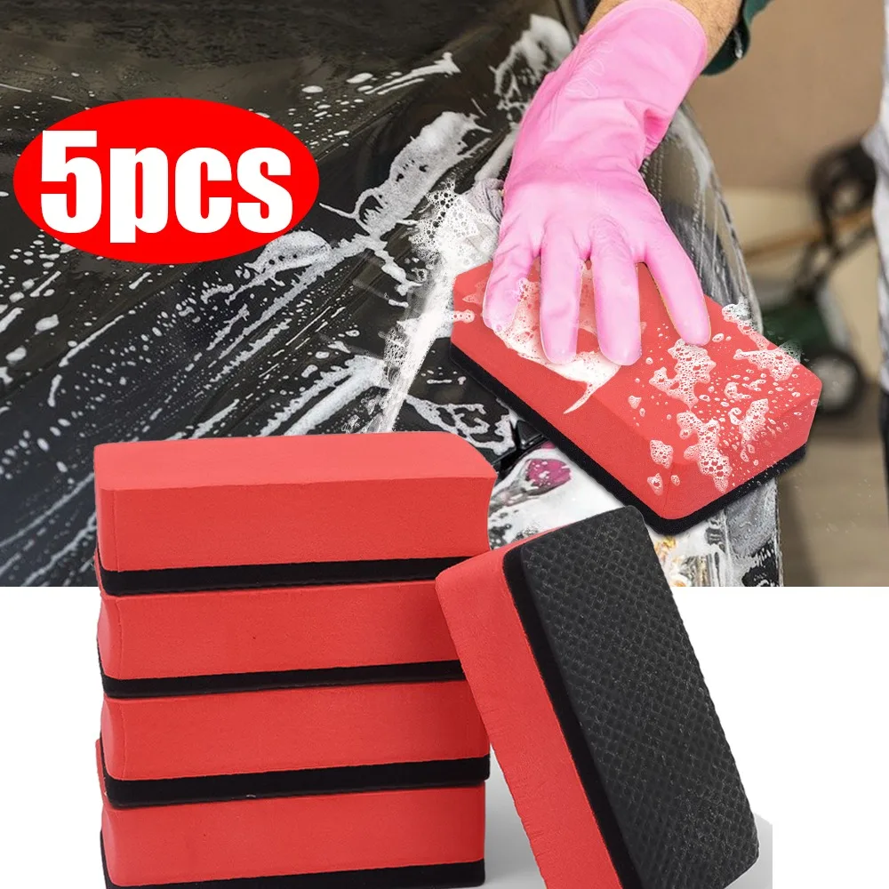 

1/5Pcs Car Wash Magic Clay Bar Sponge Block Square Pad Remove Contaminants Cleaning Eraser Polisher Wax Car Wash Accessories