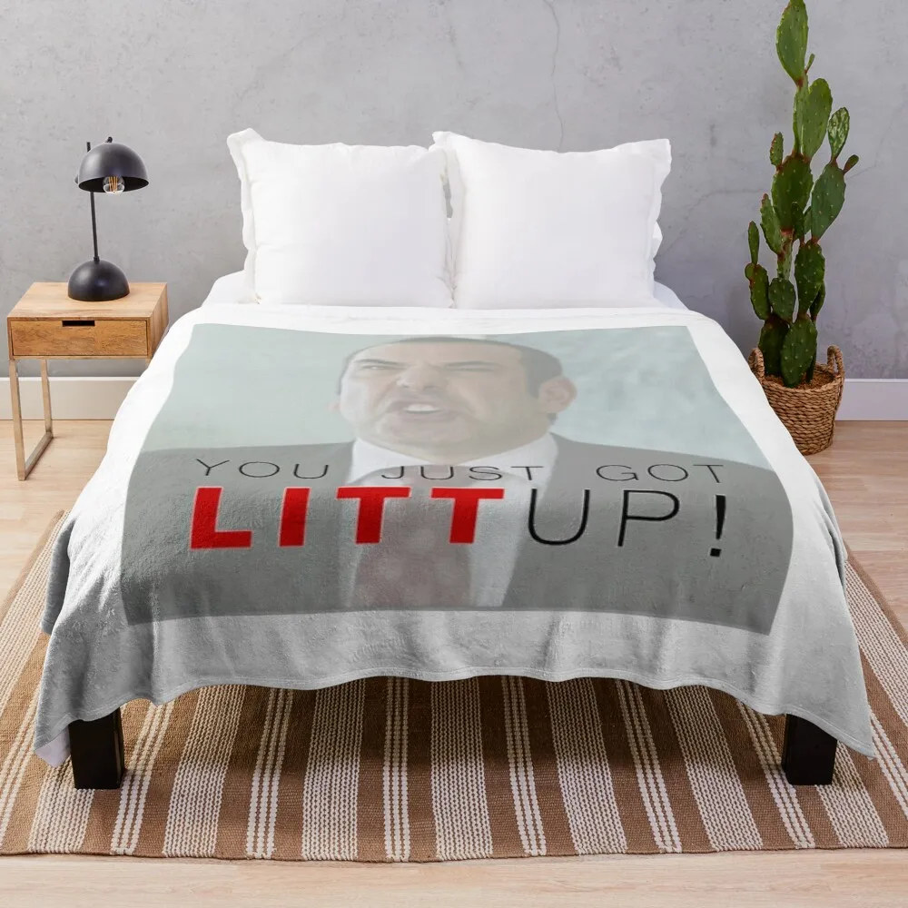 

You Just Got Litt up Throw Blanket Multi-Purpose Flannels Retros Blankets