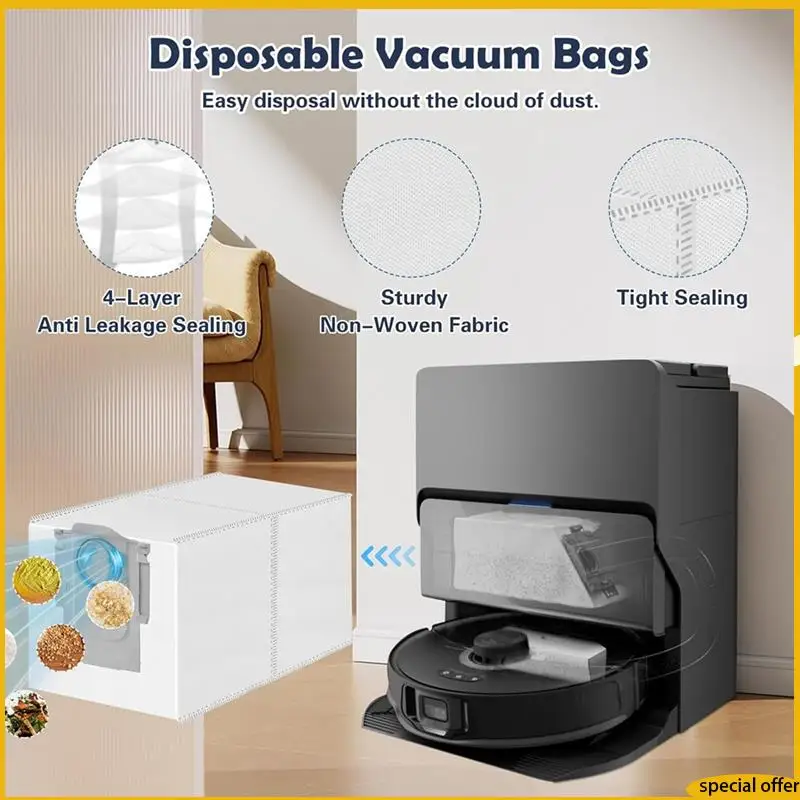 

A61I For Roborock S8 Maxv Ultra Vacuum Cleaner Main Side Brushes HEPA Filters Mops Cloth Dust Bags Accessories