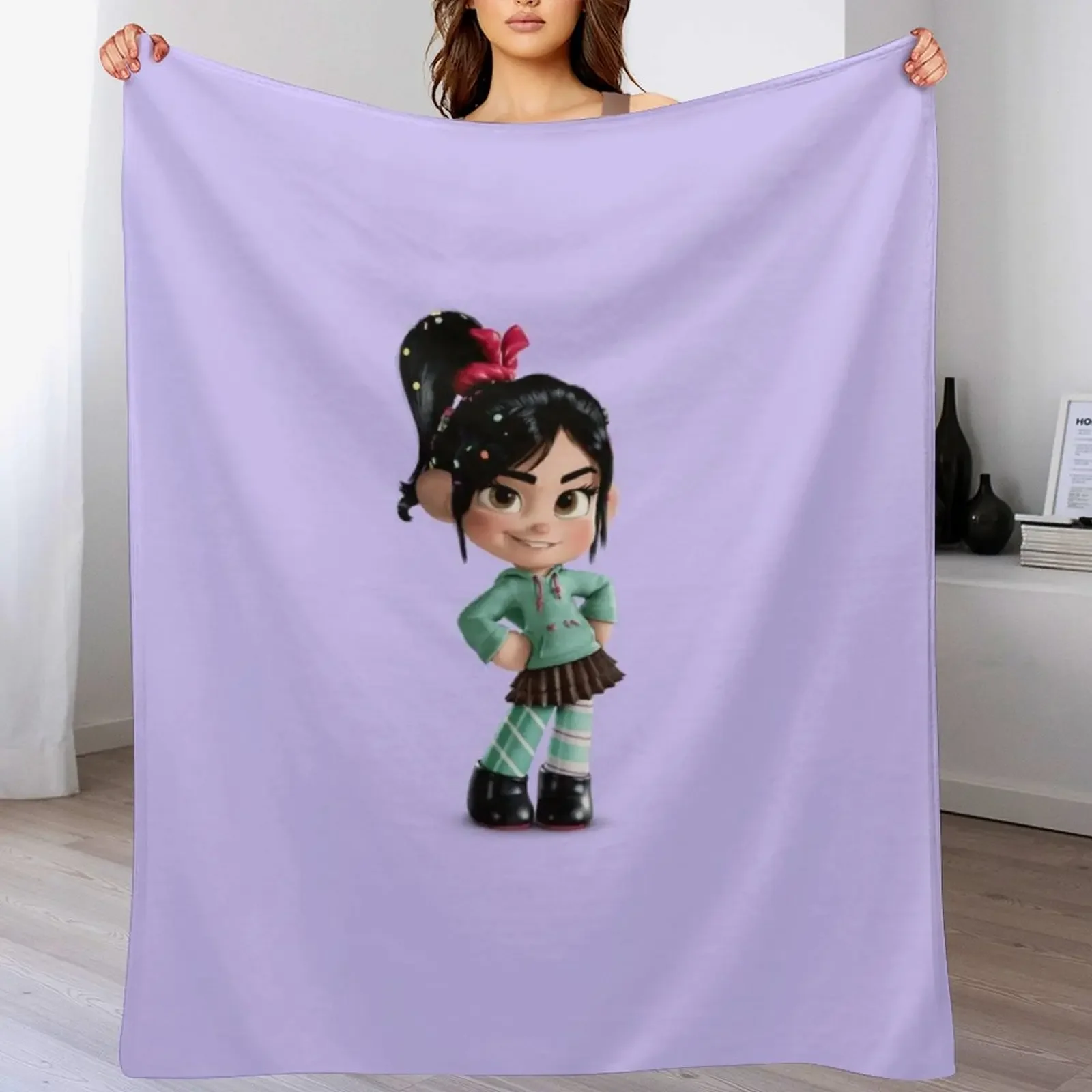 

Ralph Breaks the Internet Vanellope Throw Blanket Plaid on the sofa halloween Single Luxury Throw Blankets