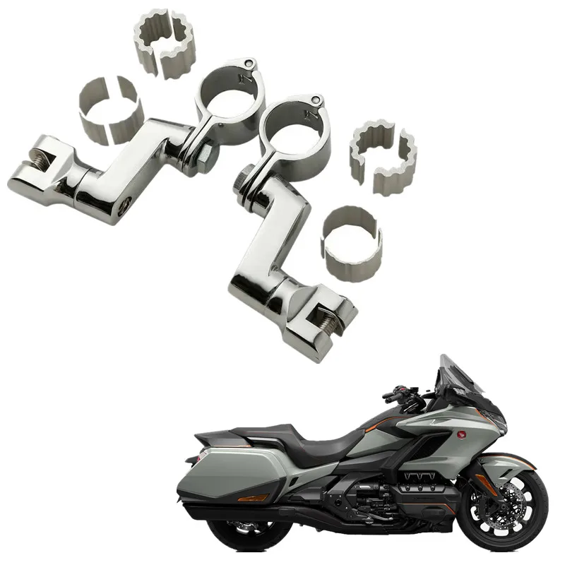 For Honda Goldwing GL1800 GL 1800 Motorcycle Acsessories Universal Front Bowleg Foot Pegs Rest Clamps 35mm