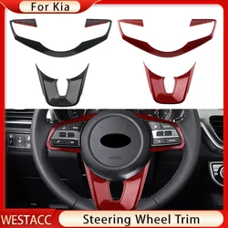 2Pcs ABS Car Steering Wheel Panel Cover Sticker Decoration Trim for Kia Forte Cerato K3 Sportage 2019 2020 2021 2022 Accessories