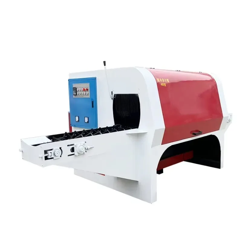 Heavy-Duty Log Multi-Blade Saw, Fully Automatic Horizontal Log Saw, Large Log Squaring & Cutting Machine