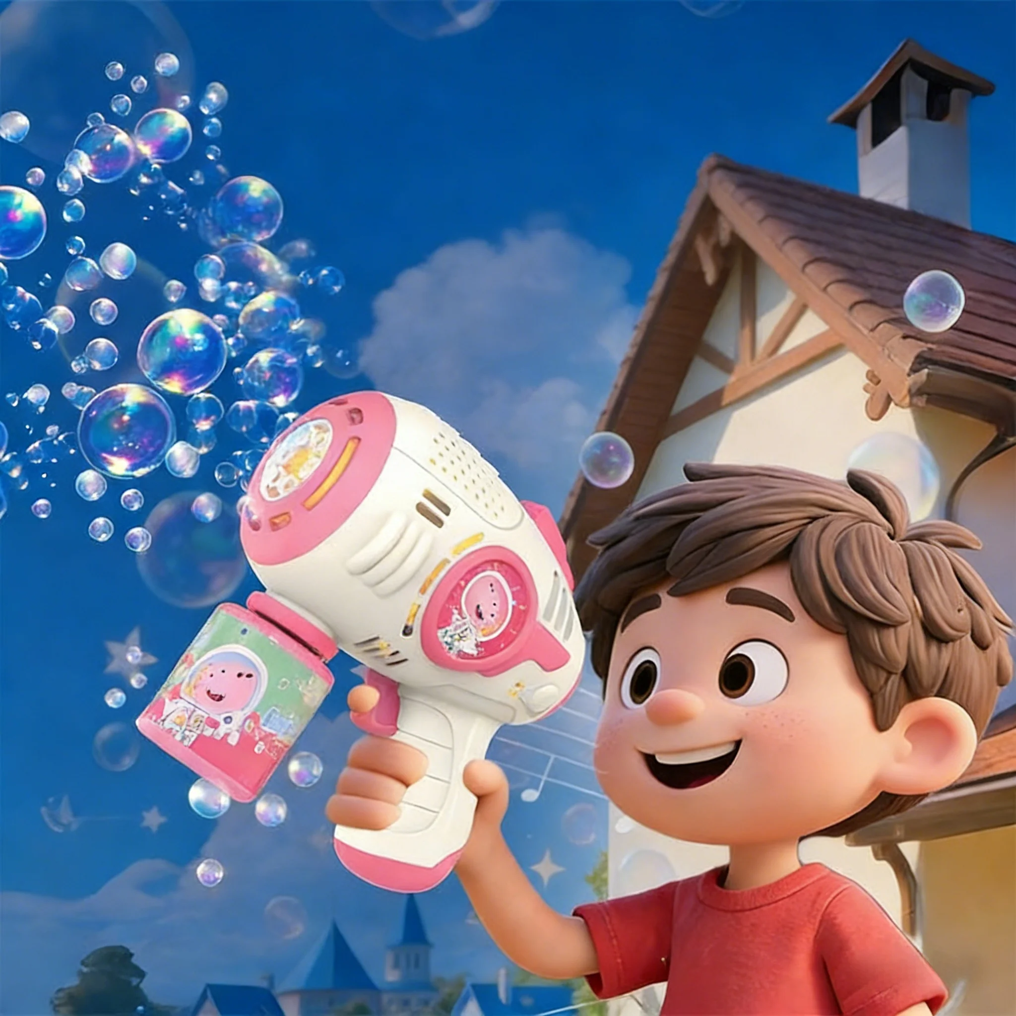 ปืนเป่าฟองสบู่อัตโนมัติสำหรับเด็ก ปืนเป่าฟองสบู่ไฟฟ้าแบบมือถือ รูปทรงไดโนเสาร์อวกาศ ของเล่นปืนสำหรับเล่นกลางแจ้ง พร้อมน้ำยาทำฟองสบู่ ของขวัญสำหรับเด็ก