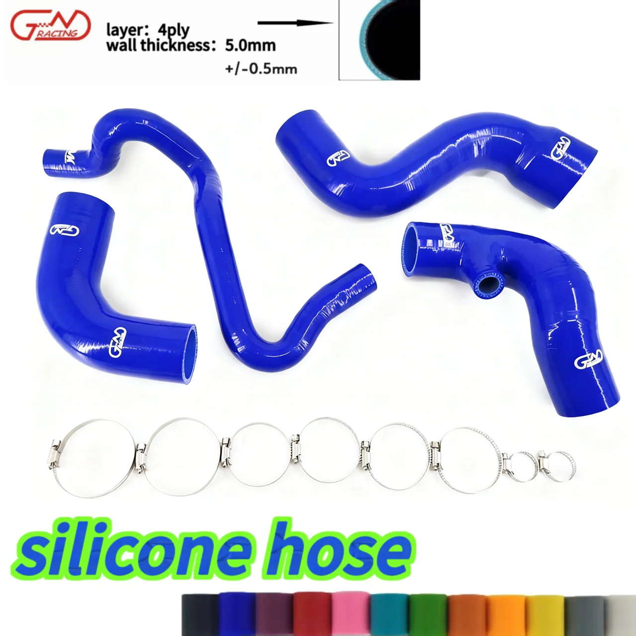 

JNRACING Fit Audi A4 VW Passat B5 B5.5 1.8T 94-05 Silicone Turbo Intercooler Pipe Hose