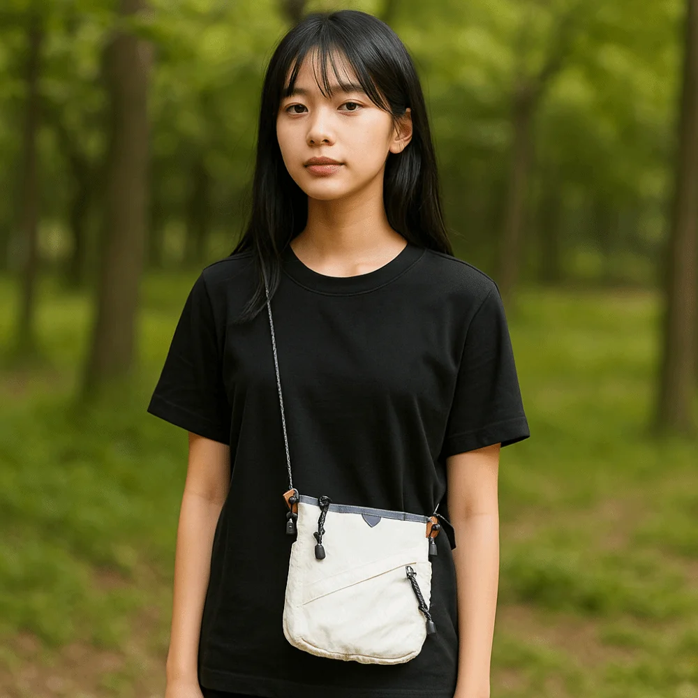 

New Trend Quick-dry Nylon Shoulder Bag Harajuku Portable Men Crossbody Bag Zipper Pouch Sports Mobile Phone Pack Outdoor