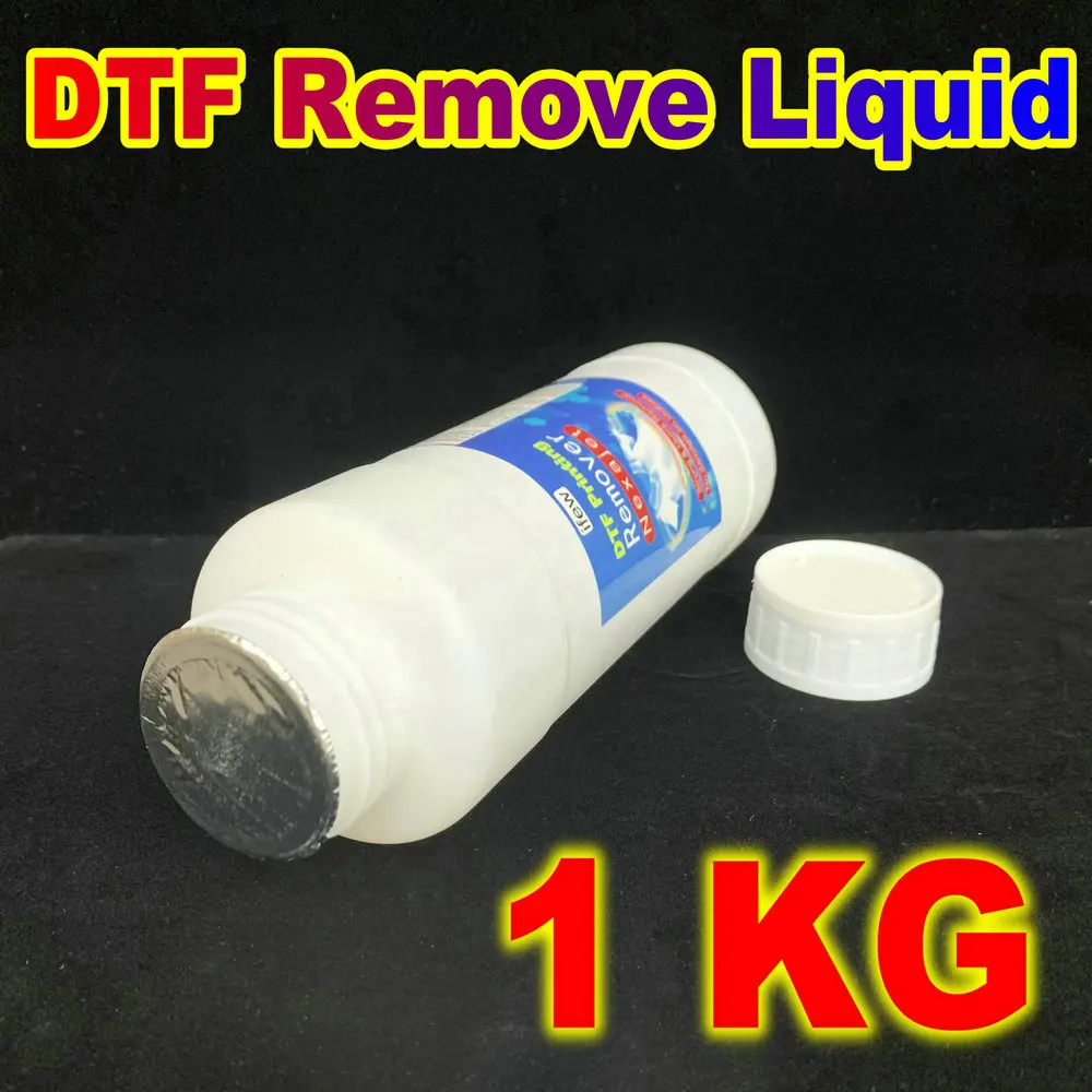 DTF Remove Liquid 1000ml Heat Transfer Clothing Vinyl VLR Remover 1 Litre Cleaning Textile T Shirt Print Remove Solution Cleaner