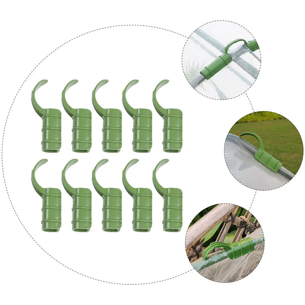 

15Pcs Plastic Bend Tube Buckle Convex Design Durable Greenhouse Film Clamp for Garden Plant Fixing Gardening Supplies
