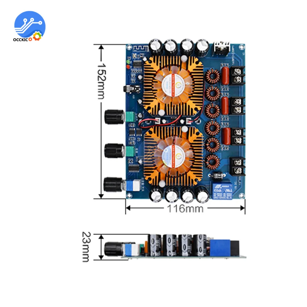 XH-A128 عالية الطاقة الرقمية مكبر كهربائي مجلس TDA7498E 160WX2 + 220 واط ستيريو 2.1 قناة مكبر للصوت وحدة