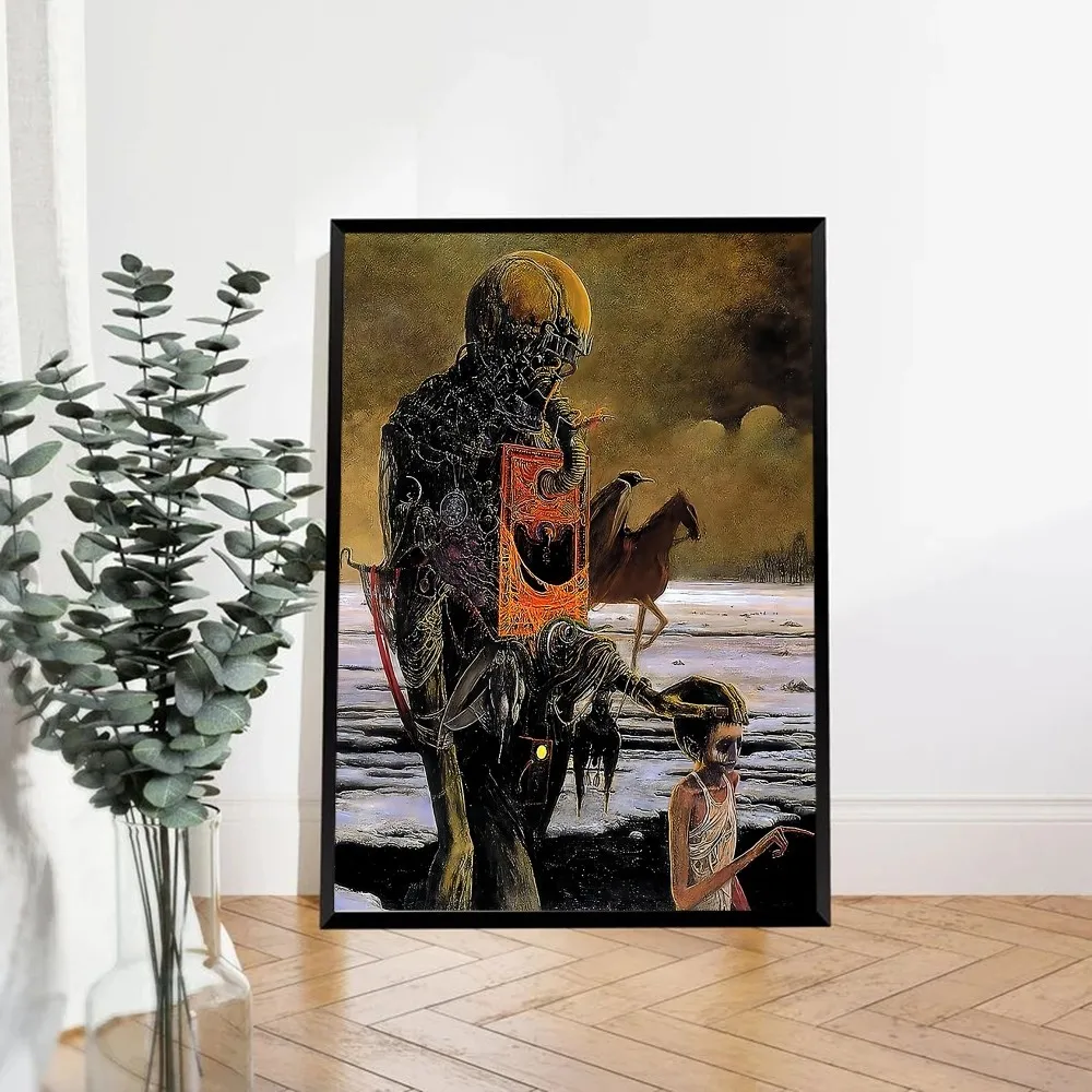 Zdzislaw Beksinski plakat artystyczny klasyczny Vintage plakaty Vintage Room Home Bar wystrój kawiarni dekoracje domowe w stylu nordyckim