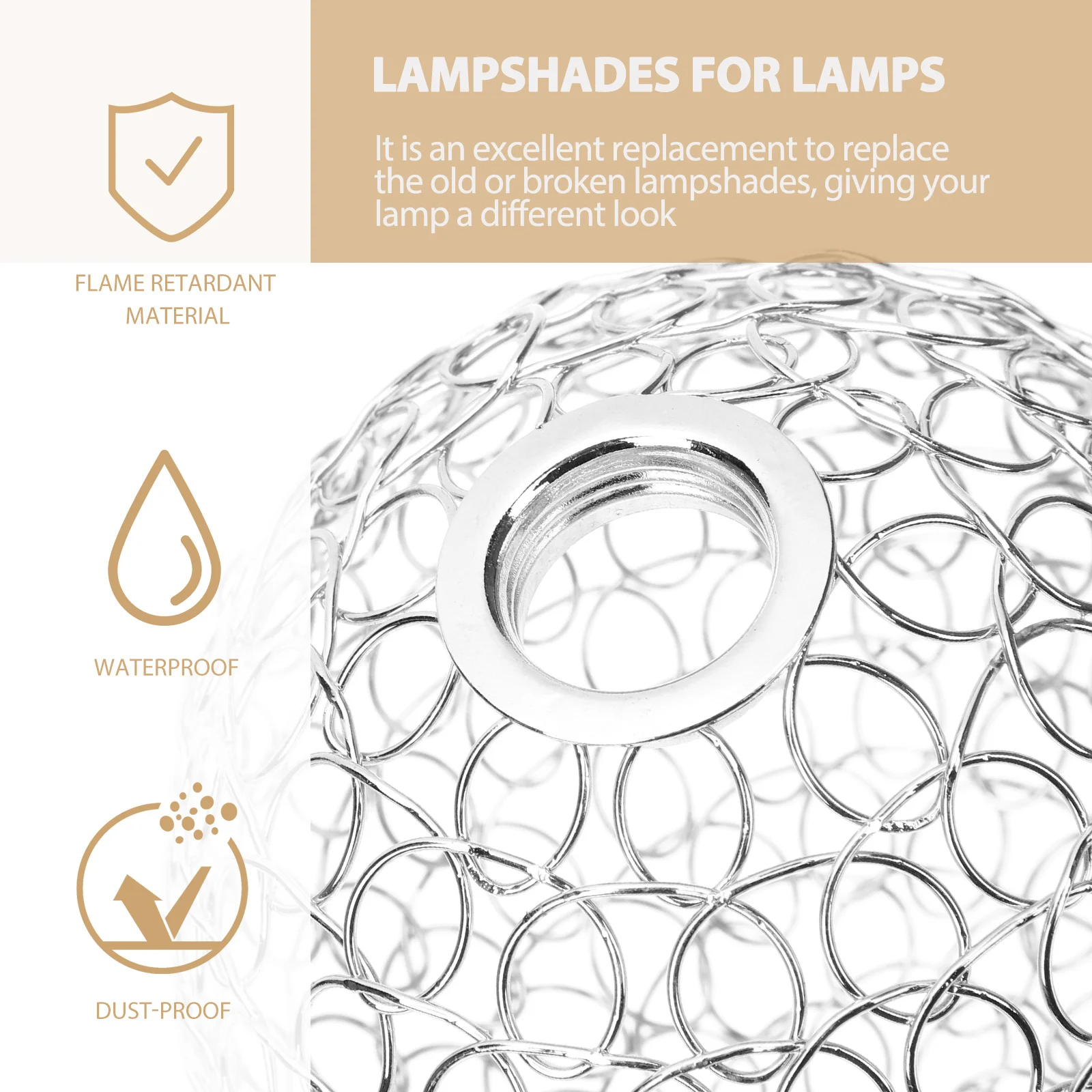 

Wrought Iron Lampshade Hanging Pendant Lamp Shade Frame Globe Lamp Shade for Decorative Lighting Home Office Hotel Mall Use