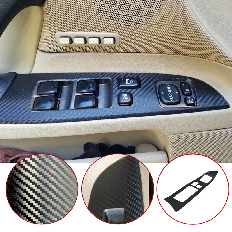 Carbon Fiber Texture Gear Shift Box Panel Cover Trim Car Accessories Interior for LEXUS IS 250 300 350 2006-12 Left Hand Driving